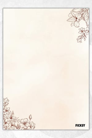 A5 Çiçek Bloknot Çizgisiz Defter - 50 Yaprak - Memopad - Notepad - Not Defteri - Not Kağıdı