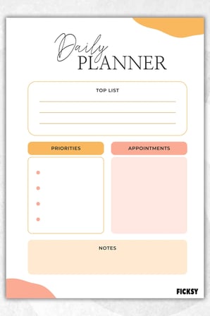 Günlük Planlayıcı - A5 Ebat Yapılacaklar - 50 Yaprak - Daily Planner