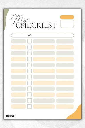 Checklist - Kontrol Listesi - A5 - Rutin Görev Takip Listesi - Günlük Haftalık Planlayıcı -Planner