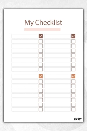 Checklist - Kontrol Listesi - A5 - Rutin Görev Takip Listesi - Günlük Haftalık Planlayıcı -Planner