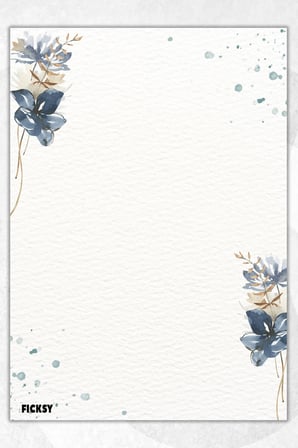 A5 Çiçek Bloknot Çizgisiz Defter - 50 Yaprak - Memopad - Notepad - Not Defteri - Not Kağıdı