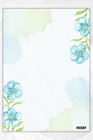 A5 Çiçek Bloknot Çizgisiz Defter - 50 Yaprak - Memopad - Notepad - Not Defteri - Not Kağıdı
