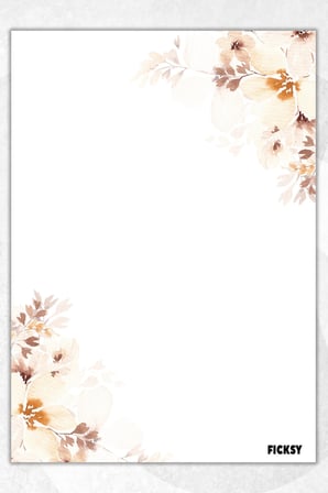 A5 Çiçek Bloknot Çizgisiz Defter - 50 Yaprak - Memopad - Notepad - Not Defteri - Not Kağıdı