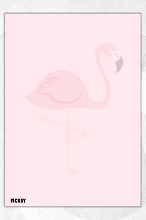 A5 Flamingo Bloknot Çizgisiz Defter - 50 Yaprak - Memopad - Notepad - Not Defteri - Not Kağıdı