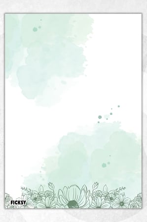 A5 Çiçek Bloknot Çizgisiz Defter - 50 Yaprak - Memopad - Notepad - Not Defteri - Not Kağıdı