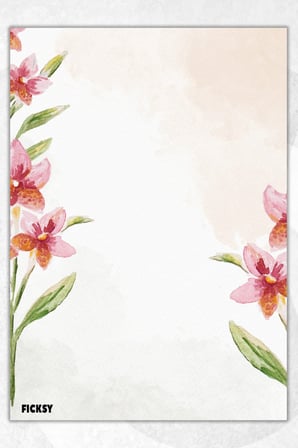 A5 Çiçek Bloknot Çizgisiz Defter - 50 Yaprak - Memopad - Notepad - Not Defteri - Not Kağıdı