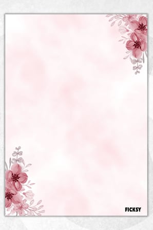 A5 Çiçek Bloknot Çizgisiz Defter - 50 Yaprak - Memopad - Notepad - Not Defteri - Not Kağıdı