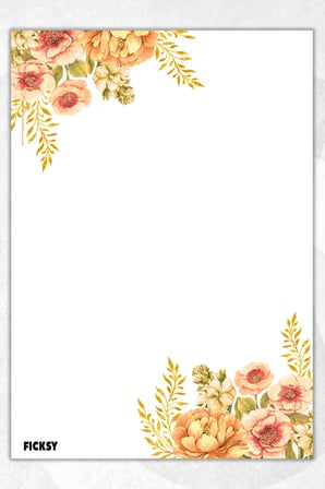 A5 Çiçek Bloknot Çizgisiz Defter - 50 Yaprak - Memopad - Notepad - Not Defteri - Not Kağıdı