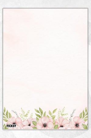 A5 Çiçek Bloknot Çizgisiz Defter - 50 Yaprak - Memopad - Notepad - Not Defteri - Not Kağıdı