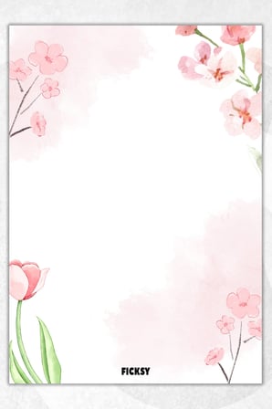 A5 Çiçek Bloknot Çizgisiz Defter - 50 Yaprak - Memopad - Notepad - Not Defteri - Not Kağıdı