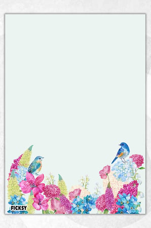 A5 Çiçek Bloknot Çizgisiz Defter - 50 Yaprak - Memopad - Notepad - Not Defteri - Not Kağıdı
