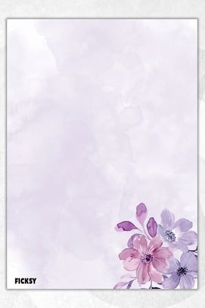 A5 Çiçek Bloknot Çizgisiz Defter - 50 Yaprak - Memopad - Notepad - Not Defteri - Not Kağıdı