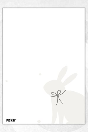 A5 Tavşan Bloknot Çizgisiz Defter - 50 Yaprak - Memopad - Notepad - Not Defteri - Not Kağıdı