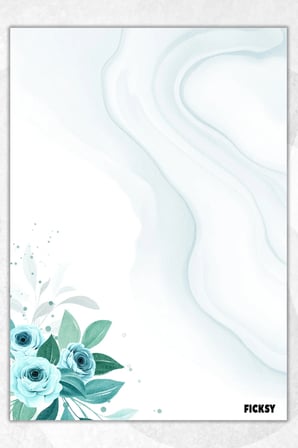 A5 Çiçek Bloknot Çizgisiz Defter - 50 Yaprak - Memopad - Notepad - Not Defteri - Not Kağıdı