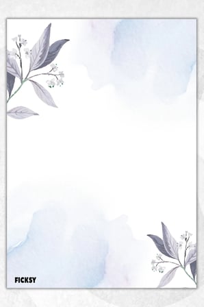 A5 Çiçek Bloknot Çizgisiz Defter - 50 Yaprak - Memopad - Notepad - Not Defteri - Not Kağıdı