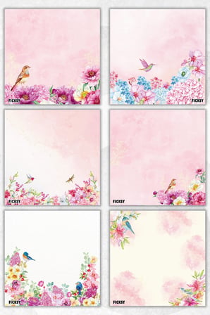 Çiçek Bloknot - 9*9 cm Ebat- 50 Yaprak - Notepad - Memopad - Çizgisiz Not Kağıdı- To Do List