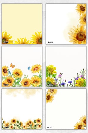 Çiçek Bloknot - 9*9 cm Ebat- 50 Yaprak - Notepad - Memopad - Çizgisiz Not Kağıdı- To Do List