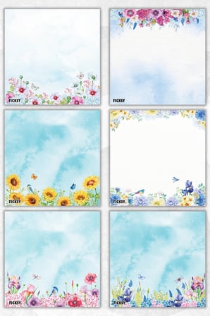 Çiçek Bloknot - 9*9 cm Ebat- 50 Yaprak - Notepad - Memopad - Çizgisiz Not Kağıdı- To Do List