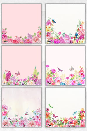 Çiçek Bloknot - 9*9 cm Ebat- 50 Yaprak - Notepad - Memopad - Çizgisiz Not Kağıdı- To Do List