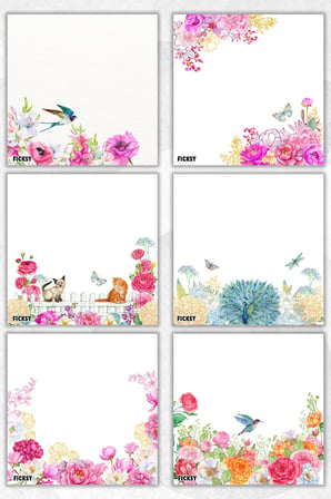 Çiçek Bloknot - 9*9 cm Ebat- 50 Yaprak - Notepad - Memopad - Çizgisiz Not Kağıdı- To Do List