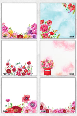 Çiçek Bloknot - 9*9 cm Ebat- 50 Yaprak - Notepad - Memopad - Çizgisiz Not Kağıdı- To Do List
