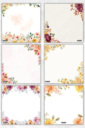 Çiçek Bloknot - 9*9 cm Ebat- 50 Yaprak - Notepad - Memopad - Çizgisiz Not Kağıdı- To Do List