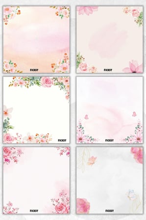 Çiçek Bloknot - 9*9 cm Ebat- 50 Yaprak - Notepad - Memopad - Çizgisiz Not Kağıdı- To Do List