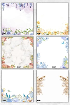 Çiçek Bloknot - 9*9 cm Ebat- 50 Yaprak - Notepad - Memopad - Çizgisiz Not Kağıdı- To Do List