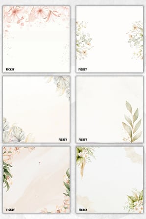Çiçek Bloknot - 9*9 cm Ebat- 50 Yaprak - Notepad - Memopad - Çizgisiz Not Kağıdı- To Do List