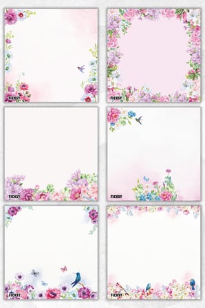 Çiçek Bloknot - 9*9 cm Ebat- 50 Yaprak - Notepad - Memopad - Çizgisiz Not Kağıdı- To Do List