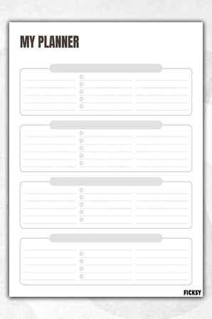Zamansız Çok Amaçlı Günlük Haftalık Aylık Planlayıcı - A4 Ebat Yapılacaklar - 30 Yaprak - Planner