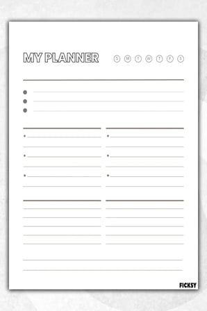 Zamansız Çok Amaçlı Günlük Haftalık Aylık Planlayıcı - A4 Ebat Yapılacaklar - 30 Yaprak - Planner
