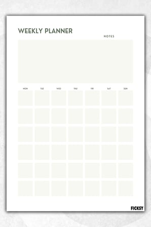 Haftalık Planlayıcı - A4 Ebat Yapılacaklar - 30 Yaprak - Weekly Planner