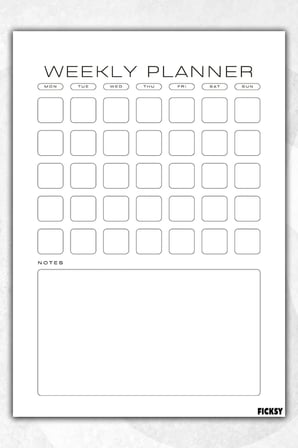 Haftalık Planlayıcı - A4 Ebat Yapılacaklar - 30 Yaprak - Weekly Planner