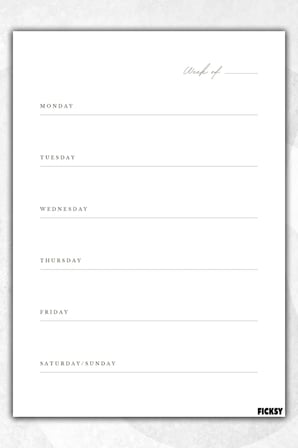 Haftalık Planlayıcı - A4 Ebat Yapılacaklar - 30 Yaprak - Weekly Planner