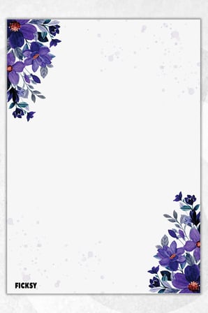 A5 Çiçek Bloknot Çizgisiz Defter - 50 Yaprak - Memopad - Notepad - Not Defteri - Not Kağıdı