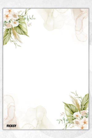 A5 Çiçek Bloknot Çizgisiz Defter - 50 Yaprak - Memopad - Notepad - Not Defteri - Not Kağıdı