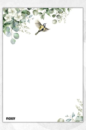 A5 Çiçek Bloknot Çizgisiz Defter - 50 Yaprak - Memopad - Notepad - Not Defteri - Not Kağıdı