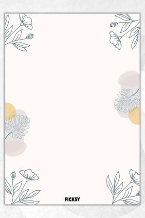 A5 Çiçek Bloknot Çizgisiz Defter - 50 Yaprak - Memopad - Notepad - Not Defteri - Not Kağıdı