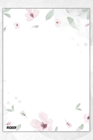 A5 Çiçek Bloknot Çizgisiz Defter - 50 Yaprak - Memopad - Notepad - Not Defteri - Not Kağıdı