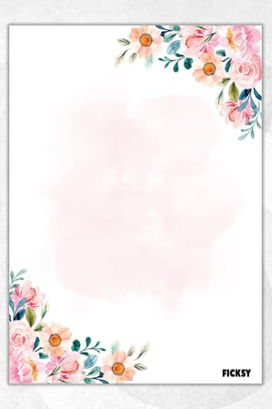 A5 Çiçek Bloknot Çizgisiz Defter - 50 Yaprak - Memopad - Notepad - Not Defteri - Not Kağıdı
