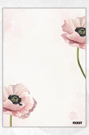 A5 Çiçek Bloknot Çizgisiz Defter - 50 Yaprak - Memopad - Notepad - Not Defteri - Not Kağıdı