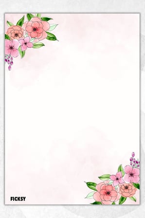 A5 Çiçek Bloknot Çizgisiz Defter - 50 Yaprak - Memopad - Notepad - Not Defteri - Not Kağıdı