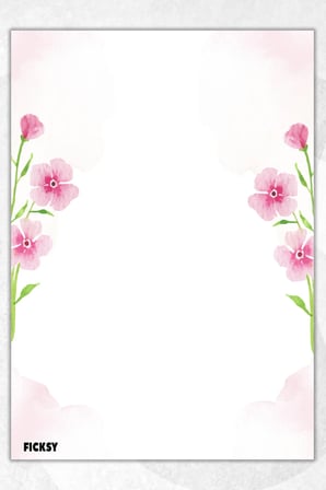 A5 Çiçek Bloknot Çizgisiz Defter - 50 Yaprak - Memopad - Notepad - Not Defteri - Not Kağıdı