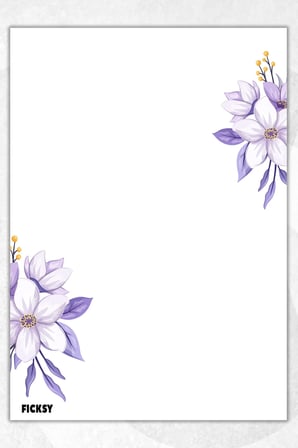 A5 Çiçek Bloknot Çizgisiz Defter - 50 Yaprak - Memopad - Notepad - Not Defteri - Not Kağıdı