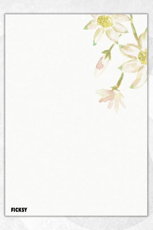 A5 Çiçek Bloknot Çizgisiz Defter - 50 Yaprak - Memopad - Notepad - Not Defteri - Not Kağıdı