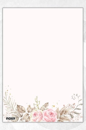 A5 Çiçek Bloknot Çizgisiz Defter - 50 Yaprak - Memopad - Notepad - Not Defteri - Not Kağıdı