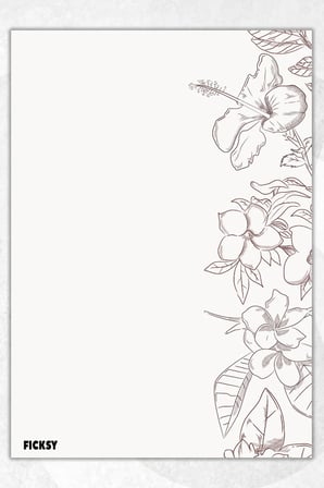 A5 Çiçek Bloknot Çizgisiz Defter - 50 Yaprak - Memopad - Notepad - Not Defteri - Not Kağıdı