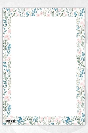 A5 Çiçek Bloknot Çizgisiz Defter - 50 Yaprak - Memopad - Notepad - Not Defteri - Not Kağıdı