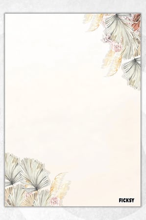 A5 Çiçek Bloknot Çizgisiz Defter - 50 Yaprak - Memopad - Notepad - Not Defteri - Not Kağıdı